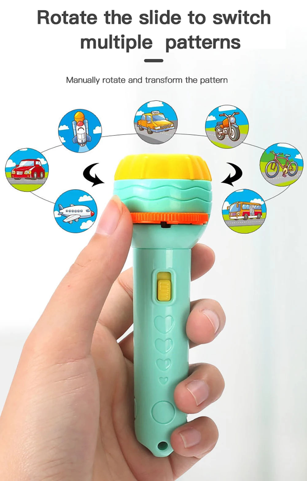 Flashlight Projector Torch Lamp Toy Cute Cartoon Creativity Toy Torch Lamp Flashlight Projector Toy  Baby Sleeping Story Book