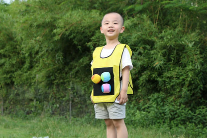 Outdoor Sport Game Props Vest Sticky Jersey Vest Game Vest Waistcoat With Sticky Ball Throwing Toys For Children Kids Sports Toy