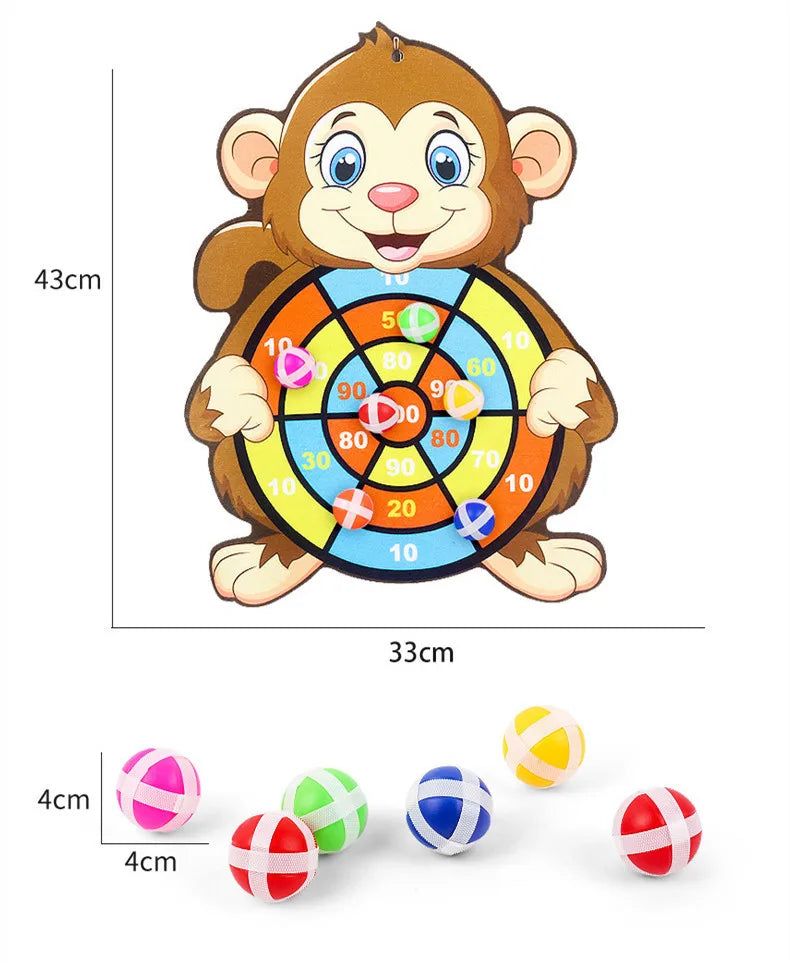 Montessori Sticky Dart Board - Educational Toy for Kids 2-4