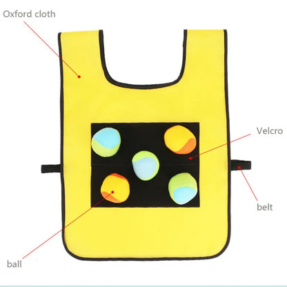 Outdoor Sport Game Props Vest Sticky Jersey Vest Game Vest Waistcoat With Sticky Ball Throwing Toys For Children Kids Sports Toy