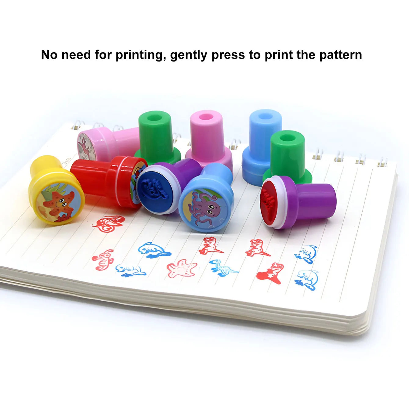 Cartoon seal pattern Stamp rich pattern different shapes a variety of toys press out printing color style random delivery