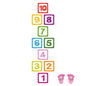 Hopscotch Floor Stickers Lattice Number Game Kindergarten Children Room Cartoon Wall Stickers Waterproof 10PCS