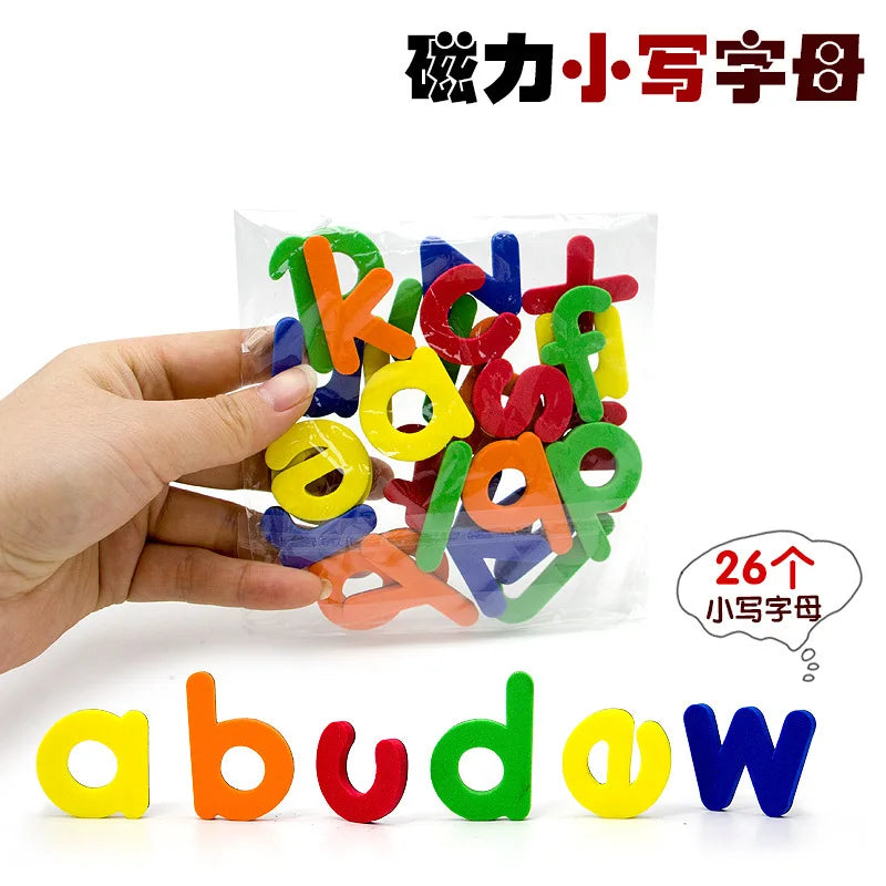 Magnetic Letters Numbers Alphabet ABC 123 Fridge Magnets Plastic Educational Preschool Learning Toy Set Uppercase Lowercase Math