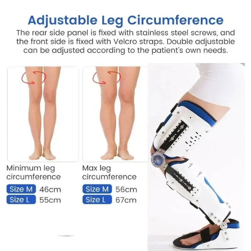 Adjustable knee Ankle Foot Medical Brace-Orthopedic Knee Joint Support-For Meniscus Injury Joint Pain Relief Rehabilitation Brac