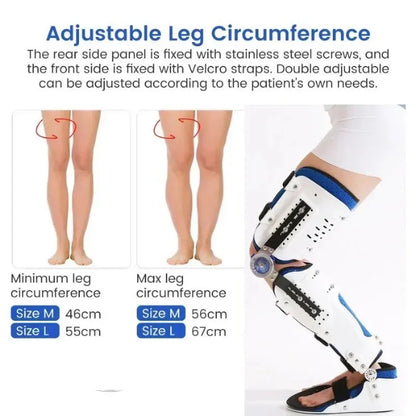 Adjustable knee Ankle Foot Medical Brace-Orthopedic Knee Joint Support-For Meniscus Injury Joint Pain Relief Rehabilitation Brac