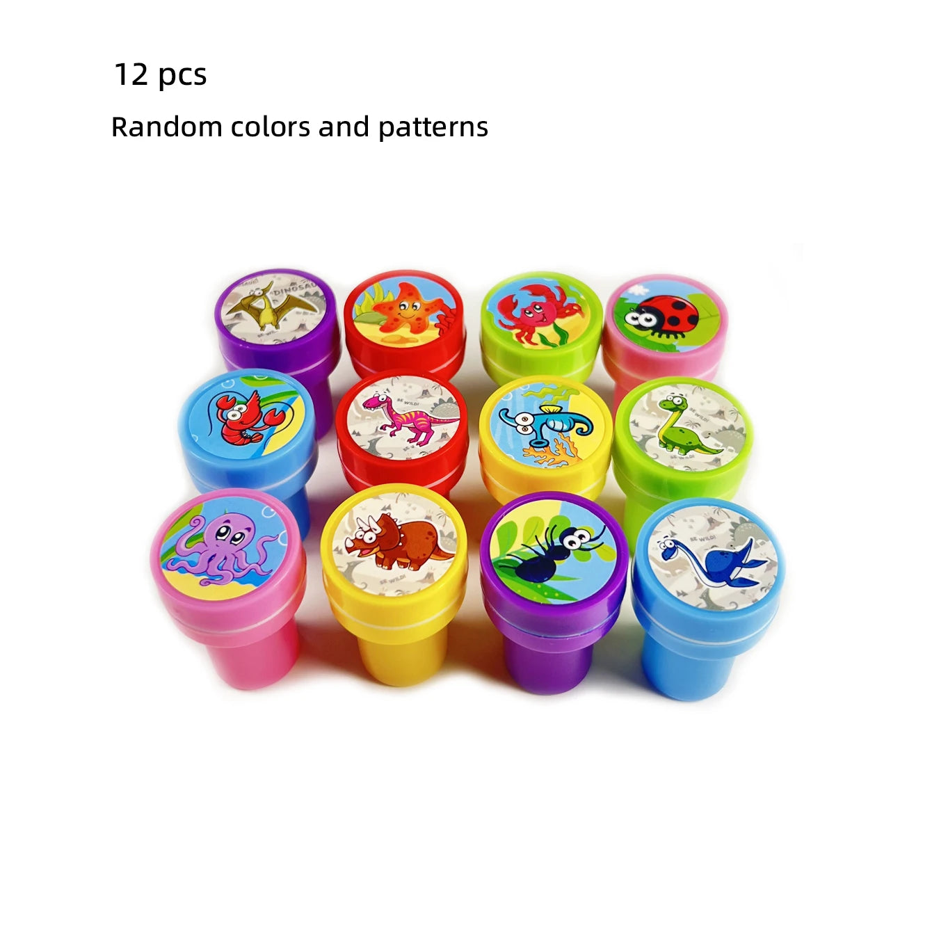 Cartoon seal pattern Stamp rich pattern different shapes a variety of toys press out printing color style random delivery