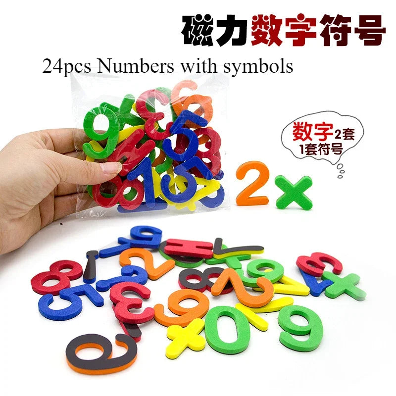 Magnetic Letters Numbers Alphabet ABC 123 Fridge Magnets Plastic Educational Preschool Learning Toy Set Uppercase Lowercase Math