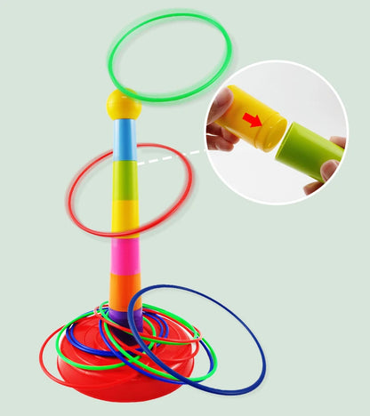 Children Throw Circle Game Ferrule Stacked Toys Fun Indoor Outdoor Parent-Child Interactive Circle Layers Early Education Gift