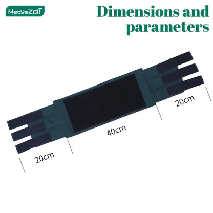 Leg restraints with seat belts to prevent disabled people, Alzheimer's patients from falling from wheelchairs, falling restlessn