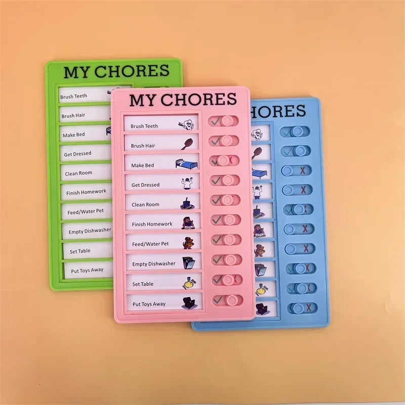 Multi-purpose Checklist Memo Board Reusable My Chores Checklist Board for RV Home Wall School Classroom Kid Self-discipline Card