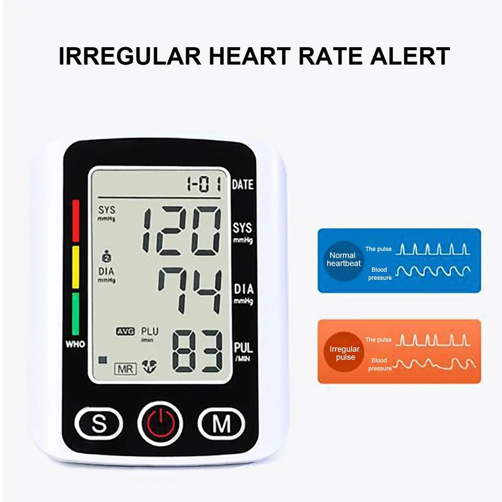 Digital Blood Pressure Monitor - Automatic Cuff