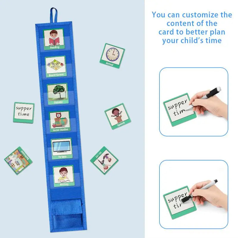 Visual Schedule for Kids Chore Chart Calendar Chart Autism Learning Materials Kids Visual Behavioral Montessori Educational Toys