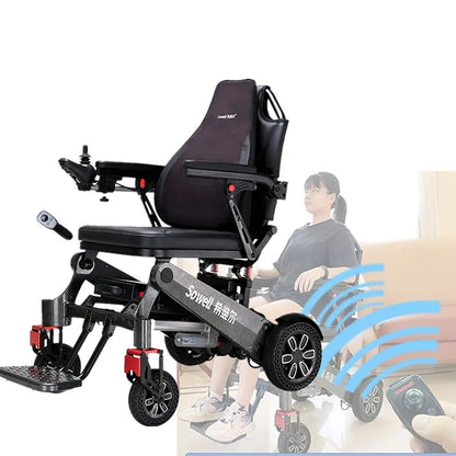 Lightweight Power Wheelchair - Automatic Folding with Remote Control