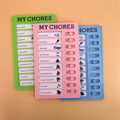 Multi-purpose Checklist Memo Board Reusable My Chores Checklist Board for RV Home Wall School Classroom Kid Self-discipline Card