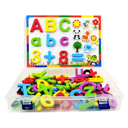 Magnetic Letters Numbers Alphabet ABC 123 Fridge Magnets Plastic Educational Preschool Learning Toy Set Uppercase Lowercase Math