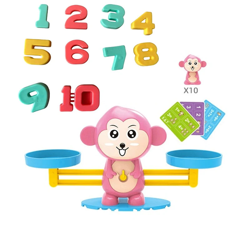 Montessori Math Toy Monkey Balance Baby Montessori Educational Games  Number Toy Educational Learning Toys Teaching Material