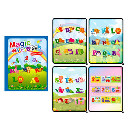 Cartoon Reusable Coloring Book Magical Water Drawing Book with Pen Drawing Toys Early Educational Montessori Toys for Kids