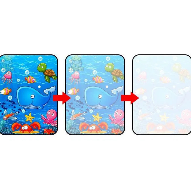 Cartoon Reusable Coloring Book Magical Water Drawing Book with Pen Drawing Toys Early Educational Montessori Toys for Kids