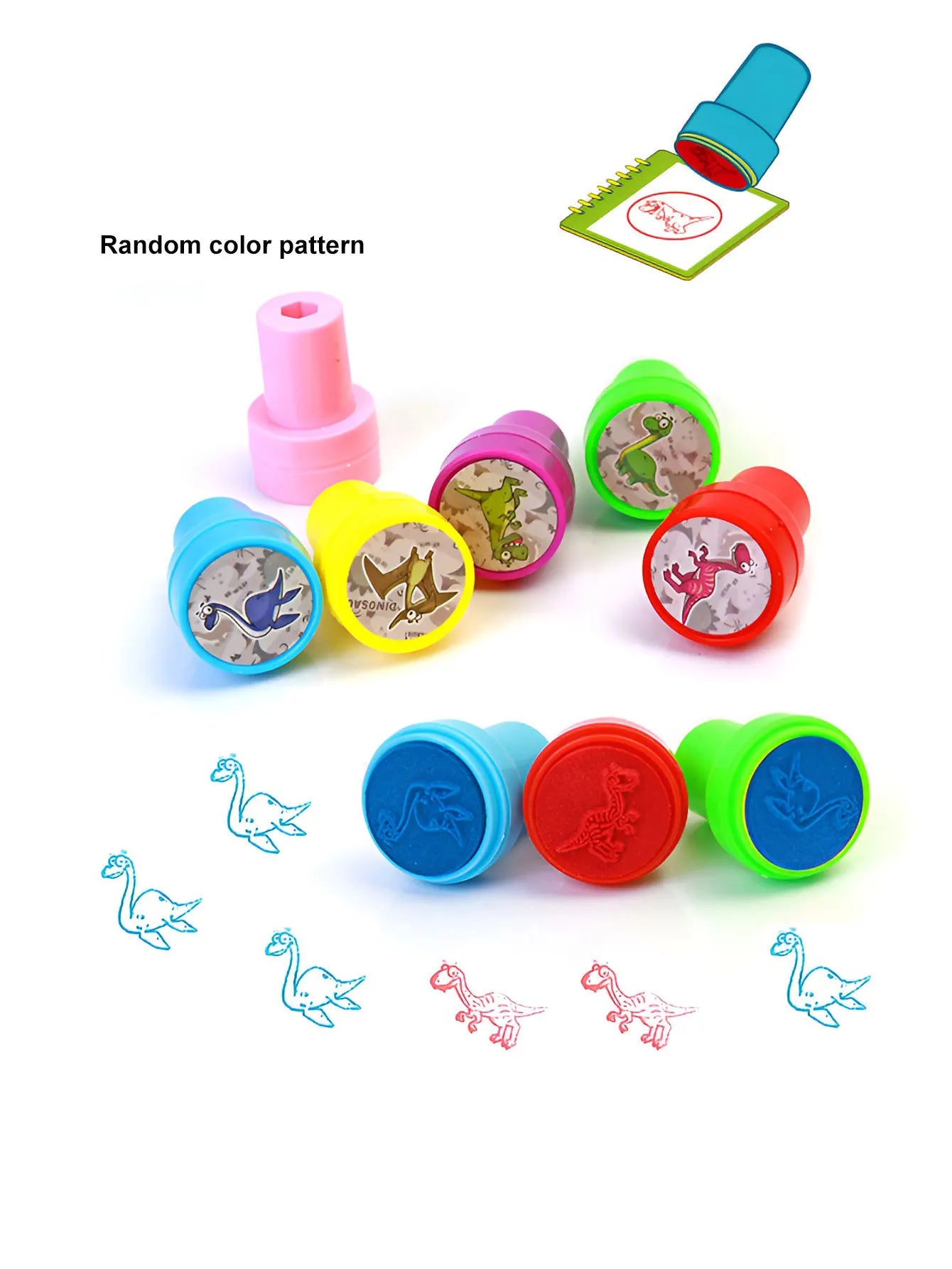 Cartoon seal pattern Stamp rich pattern different shapes a variety of toys press out printing color style random delivery