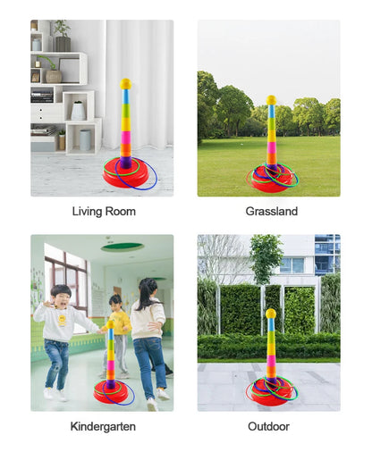 Children Throw Circle Game Ferrule Stacked Toys Fun Indoor Outdoor Parent-Child Interactive Circle Layers Early Education Gift