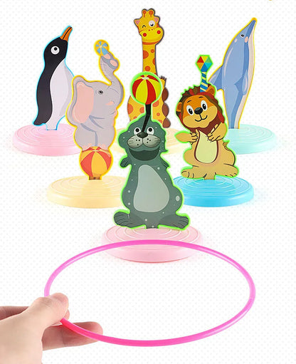 Children Throw Circle Game Ferrule Stacked Toys Fun Indoor Outdoor Parent-Child Interactive Circle Layers Early Education Gift