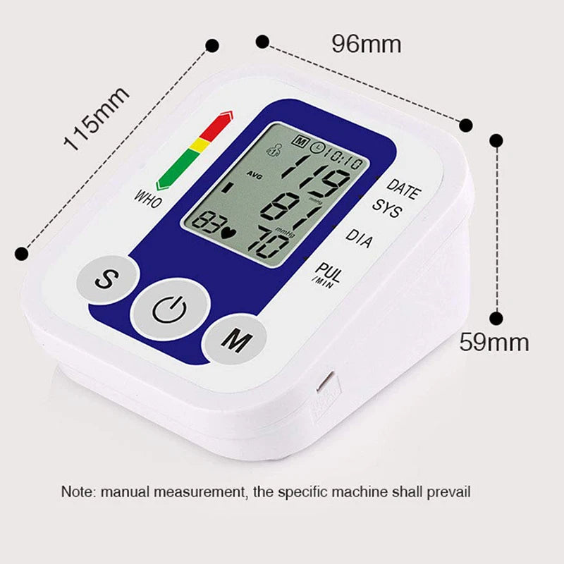 Digital Blood Pressure Monitor - Automatic Cuff