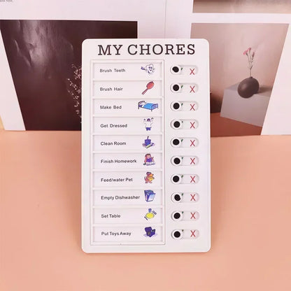 Multi-purpose Checklist Memo Board Reusable My Chores Checklist Board for RV Home Wall School Classroom Kid Self-discipline Card