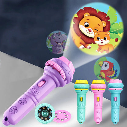 Flashlight Projector Torch Lamp Toy Cute Cartoon Creativity Toy Torch Lamp Flashlight Projector Toy  Baby Sleeping Story Book