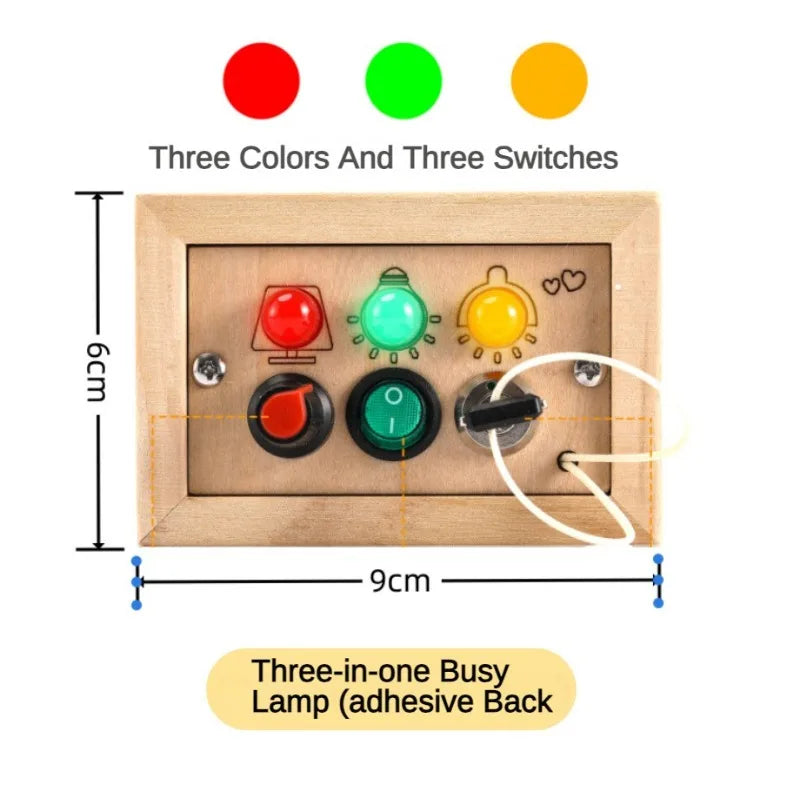 Busy Board Montessori Baby Early Education Toys Hand Refined Life Trial Training Game Busyboard DIY Wooden Business Board