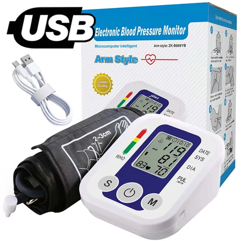 Digital Blood Pressure Monitor - Automatic Cuff